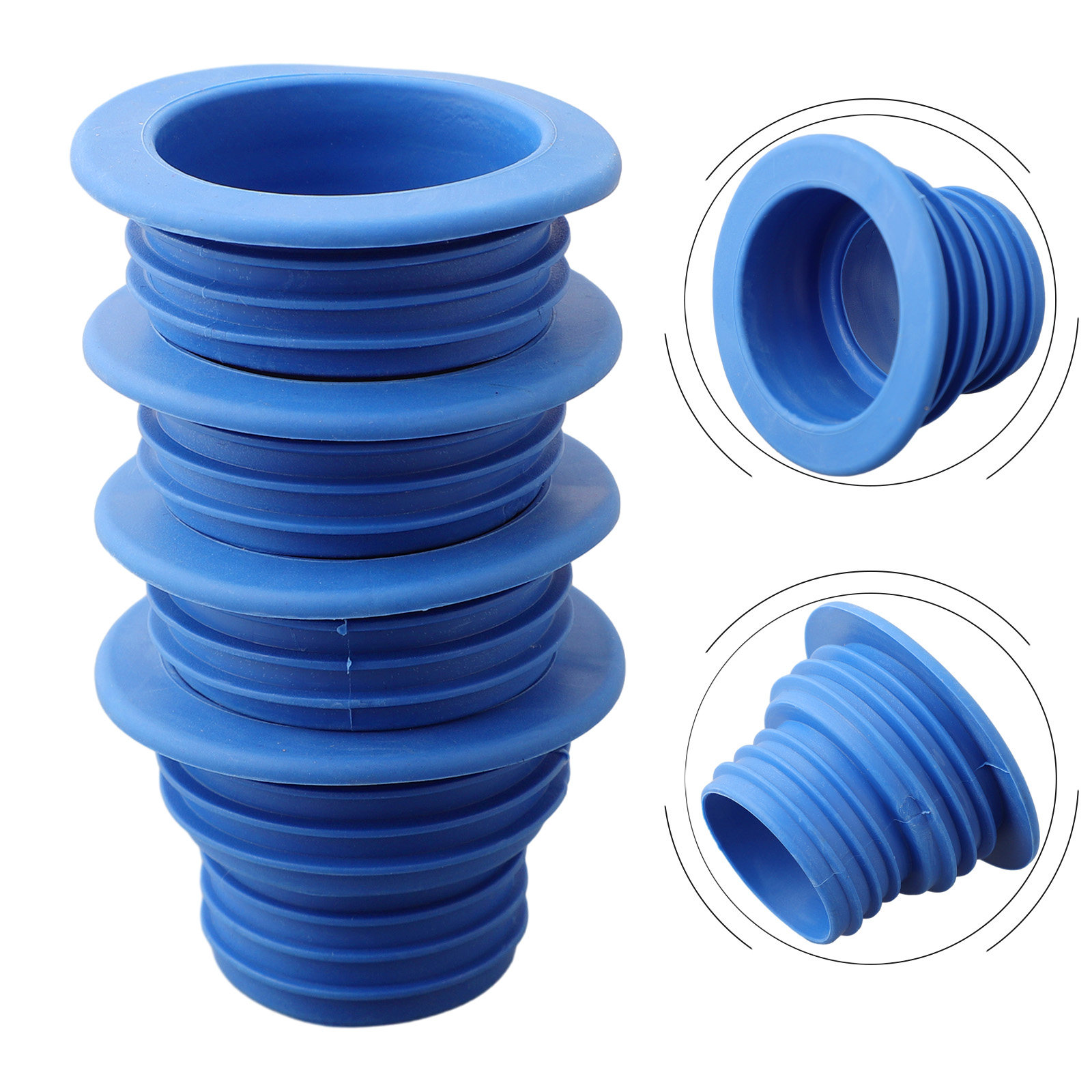 Home Improvement Stores - 4pcs ท่อระบายน้ําท่อปลั๊กซิลิโคนสําหรับเครื่องซักผ้าถังชั้นรั่ว Home Improvement Drainpipe อุปกรณ์เสริม