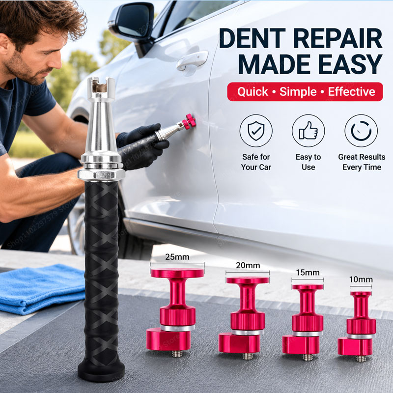 Home Improvement Kit - ชุดเครื่องมือซ่อมรอยบุบตัวถังรถยนต์แบบหลายขนาด 5 ชิ้น ไม่ต้องใช้สี สำหรับซ่อมรอยบุบตัวถังรถยนต์ที่บ้าน