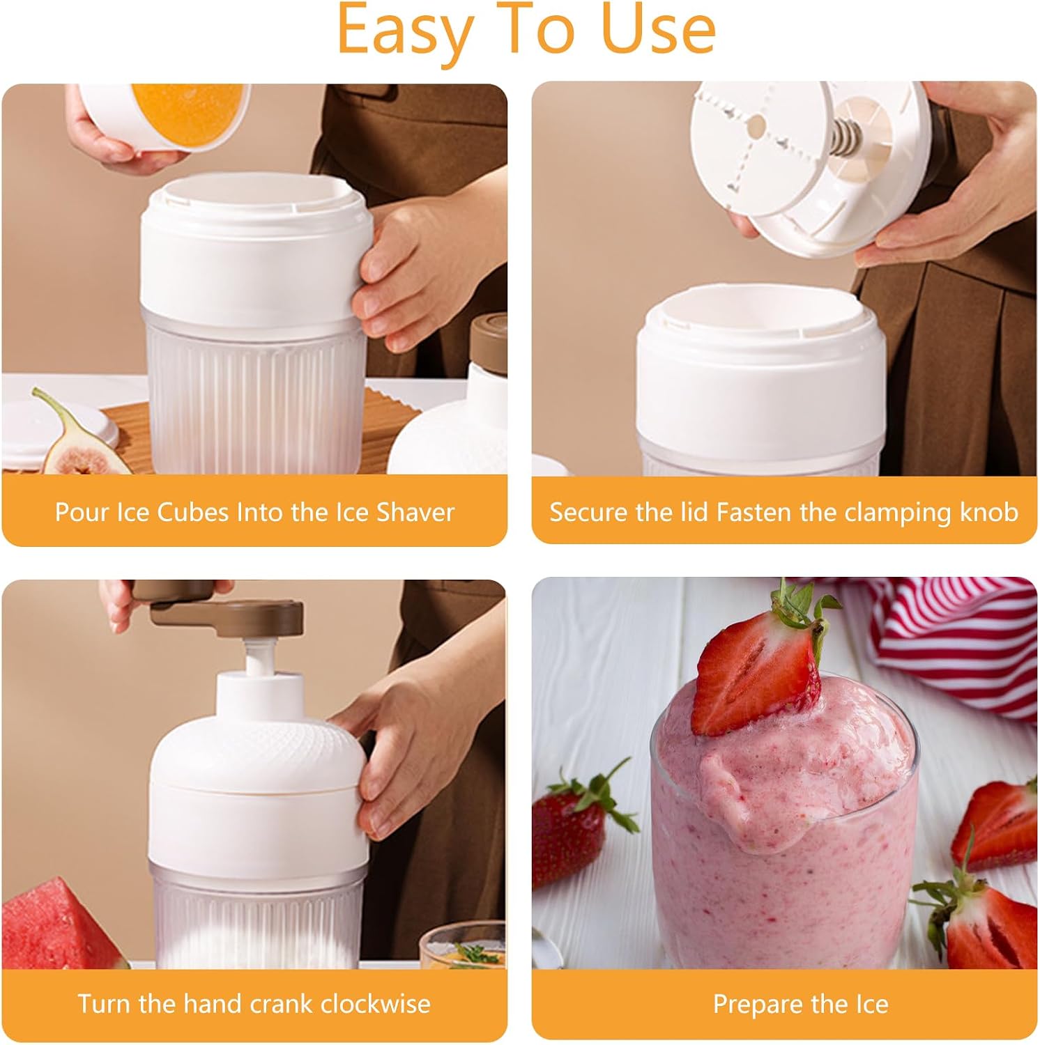เครื่องบดน้ำแข็งแบบมือหมุนแบบพ - Home Improvement Kitchen บทวิจารณ์และราคา