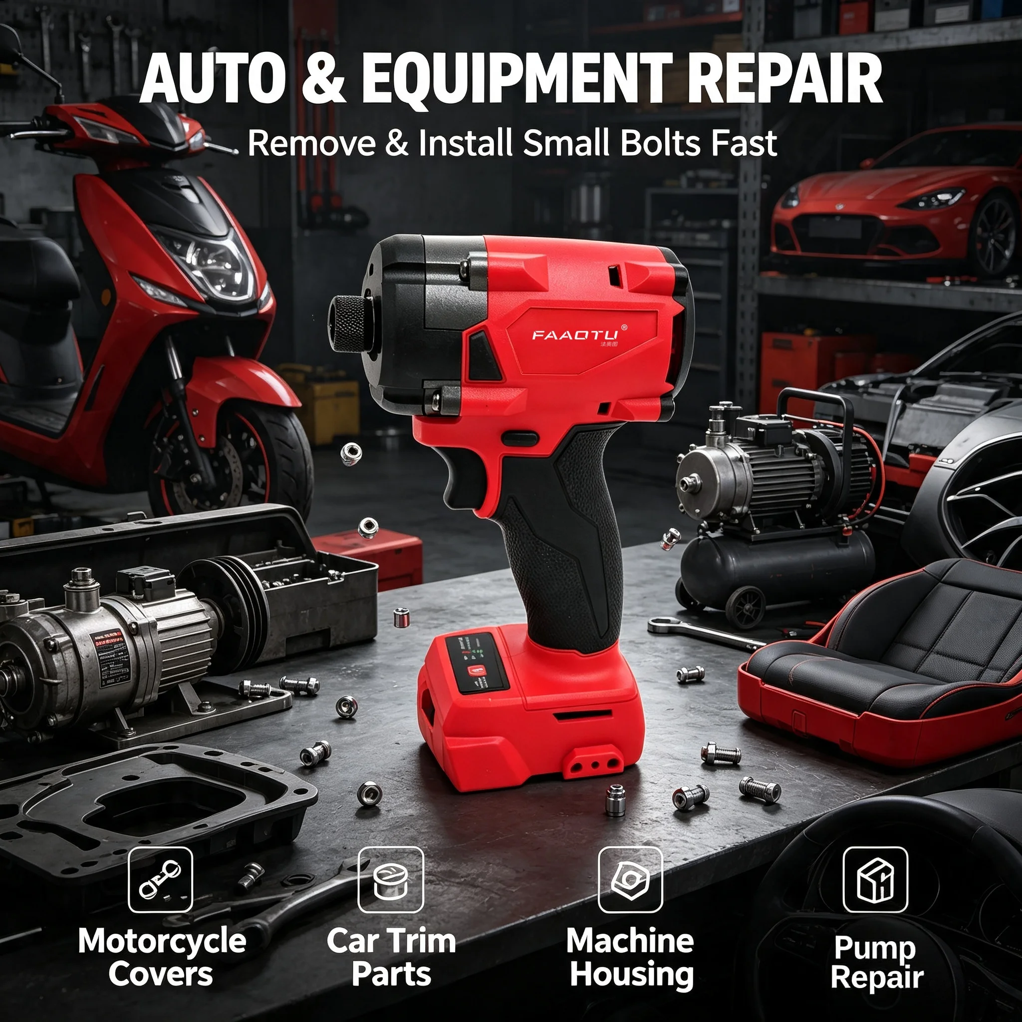 ไขควงไฟฟ้าไร้สาย FAAOTU 18V, ไ - Home Improvement In Usa บทวิจารณ์และราคา